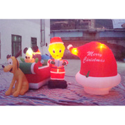 christmas inflatable light decoration dog